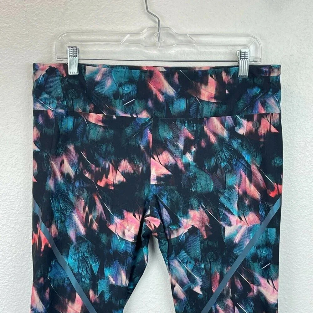 Caelum Leggings Women's Sz XL Skinny Ankle Mid Rise Pull on Athletic Blue Pink - Picture 5 of 10